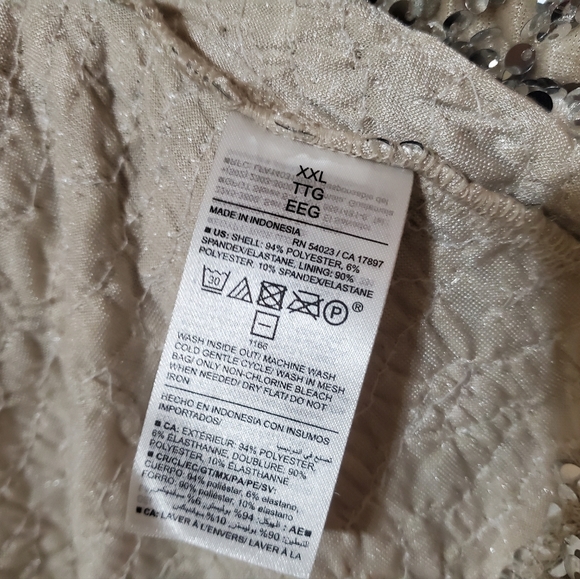 NWT Women's Old Navy Silver Sequin Thanksgiving / Christmas A-Line Maxi Skirt - Picture 16 of 16